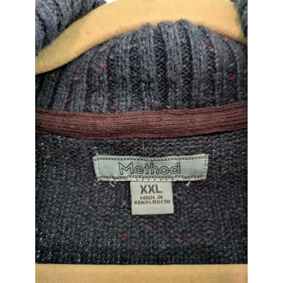 Method Mens Sweater Color Block Shawl Collar Size XXL NWOT - Picture 2 of 3